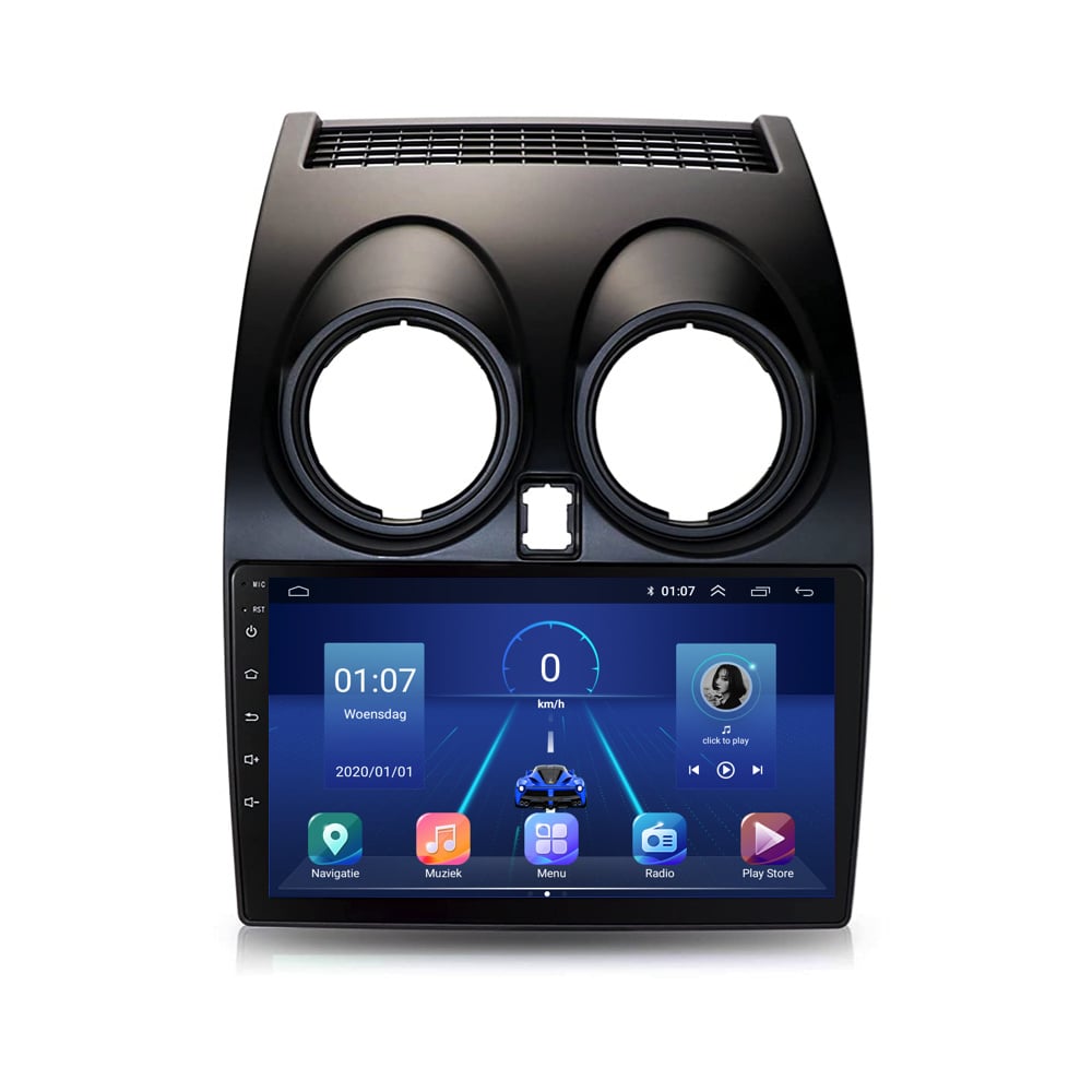 Nissan Qashqai | Androide 13 | Radio de coche | 2007 a 2013 | Carplay y Android Auto