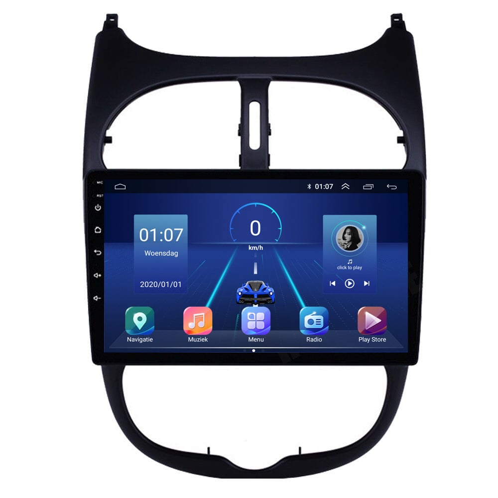 Peugeot 206 | 206 SW | 206 CC | Android 13 | Car radio | 1998 to 2009 | CarPlay & Android Auto