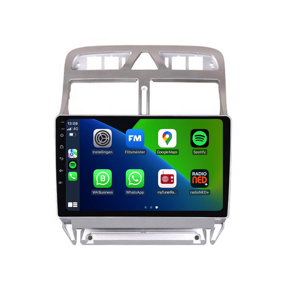 Peugeot 307 | Androide 13 | Radio de coche | 2001 a 2009 | CarPlay y Android Auto