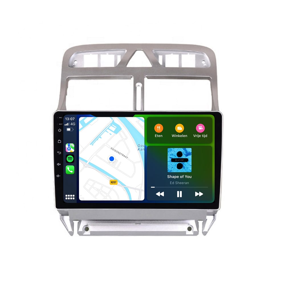 Peugeot 307 | Androide 13 | Radio de coche | 2001 a 2009 | CarPlay y Android Auto