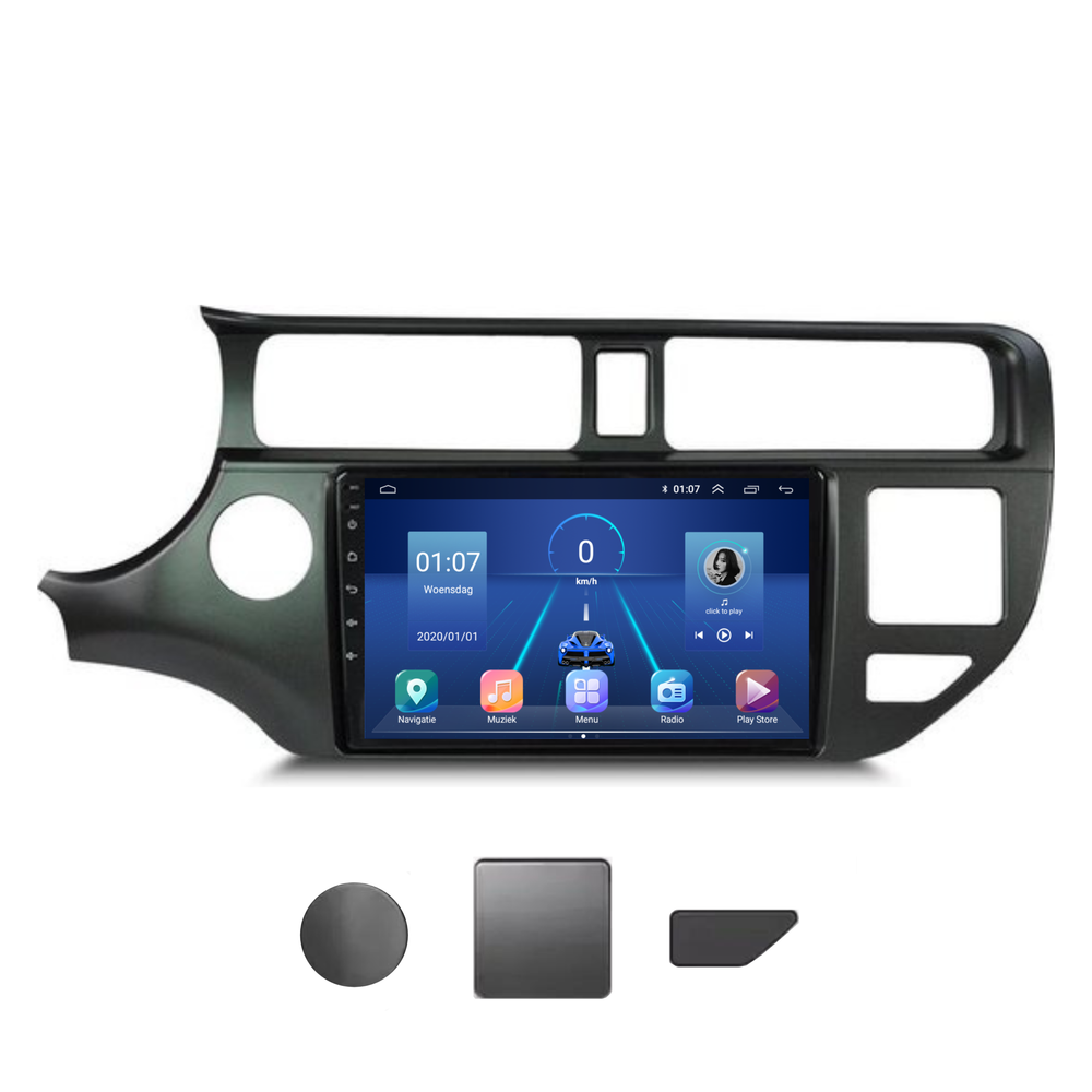 Kia Río | Androide 13 | Radio de coche | 2011 a 2014 | CarPlay y Android Auto