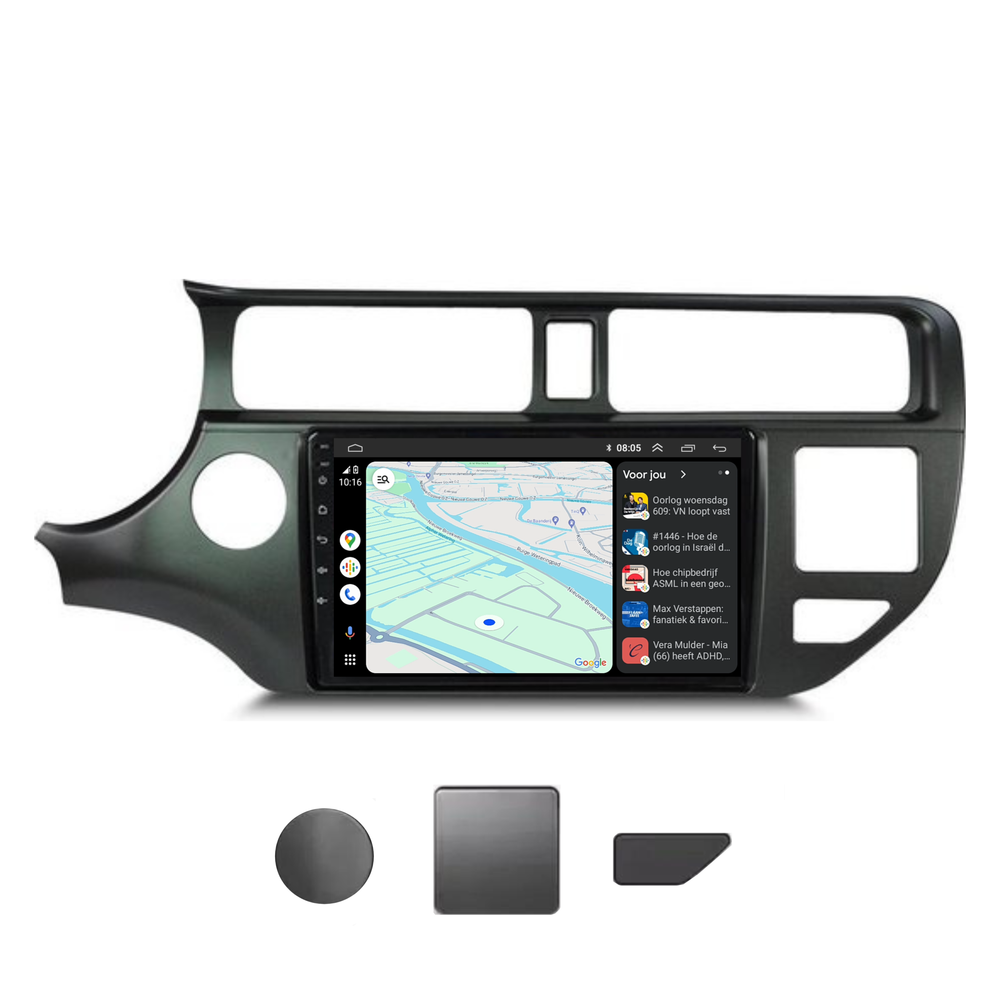 Kia Río | Androide 13 | Radio de coche | 2011 a 2014 | CarPlay y Android Auto