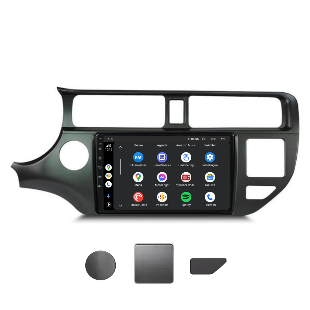 Kia Río | Androide 13 | Radio de coche | 2011 a 2014 | CarPlay y Android Auto