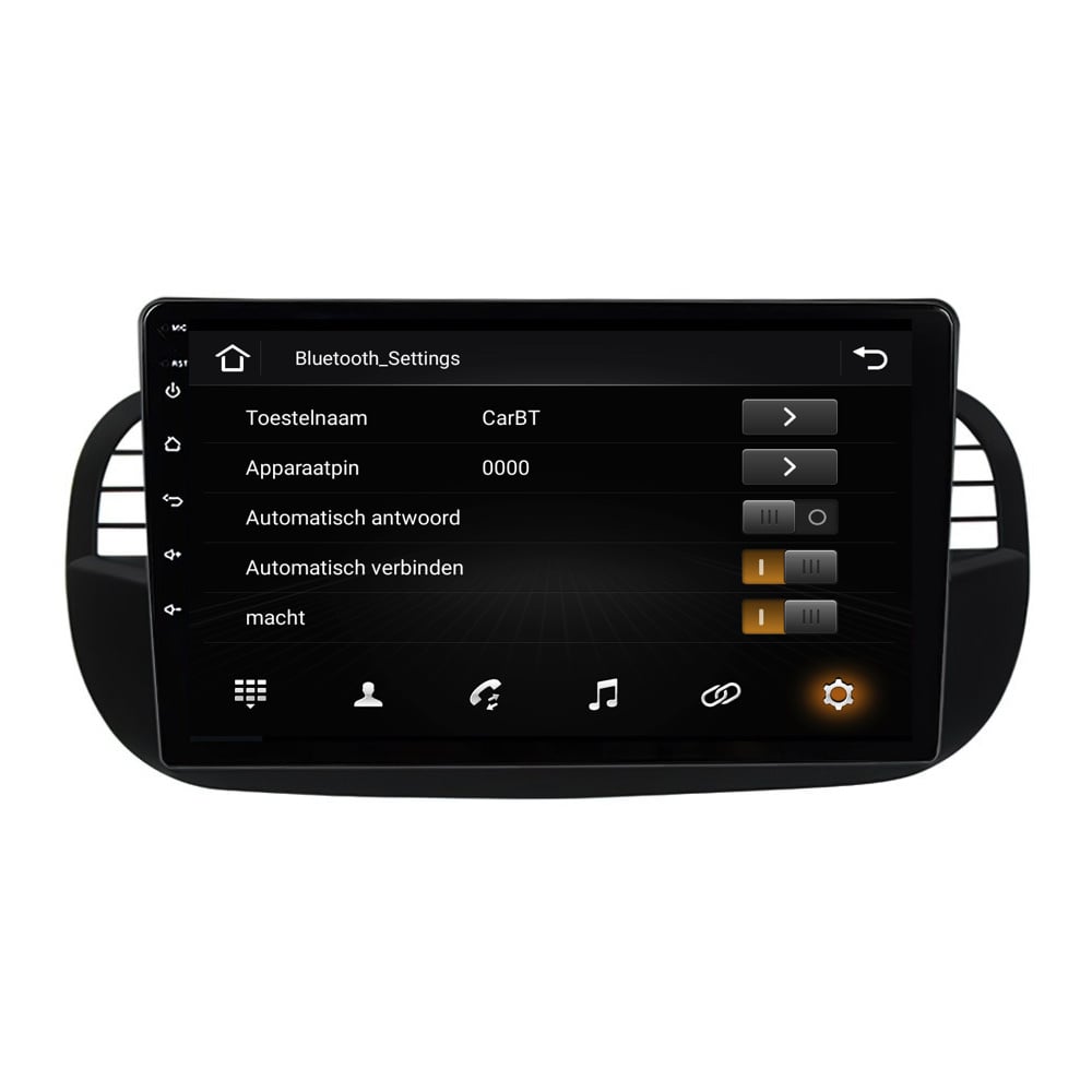 Fiat 500 | Android 13 | Autoradio | 2007 à 2015 | CarPlay & Android Auto | Noir