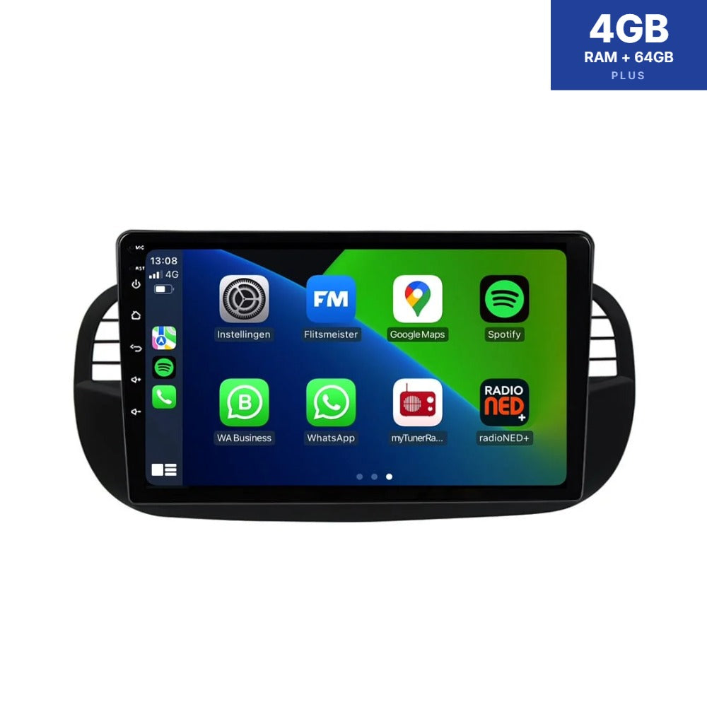 Fiat 500 CarPlay autoradio Davilon 4GB + 64GB