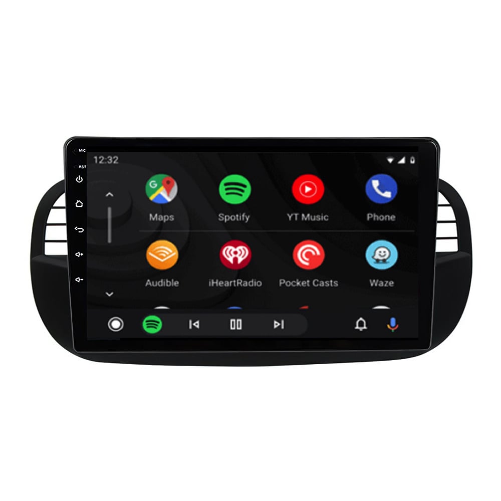 Fiat 500 | Android 13 | Autoradio | 2007 à 2015 | CarPlay & Android Auto | Noir