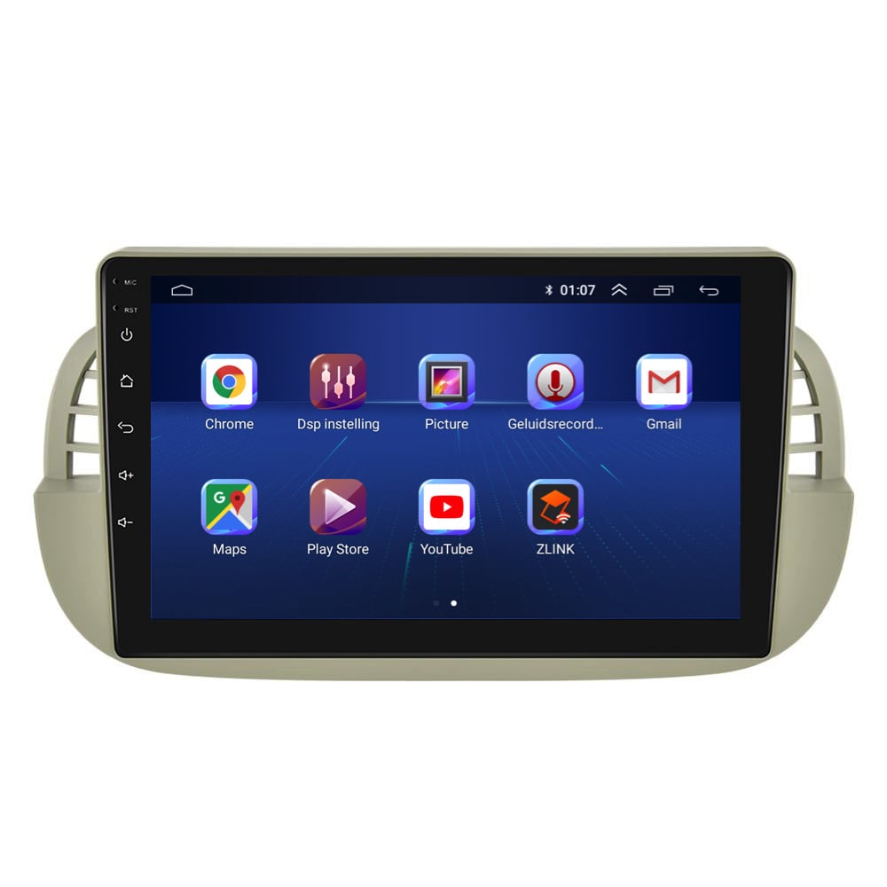 Fiat 500 | Android 13 | Autoradio | 2007 t/m 2015 | CarPlay & Android Auto | Beige