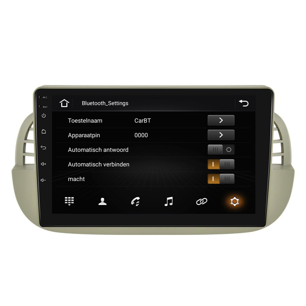 Fiat 500 | Android 13 | Autoradio | 2007 t/m 2015 | CarPlay & Android Auto | Beige