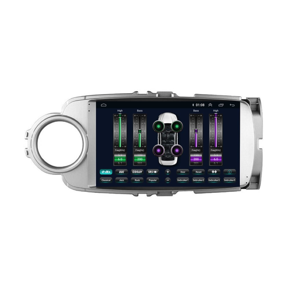 Toyota Yaris Android 13 car radio CarPlay Android Auto 2011-2019