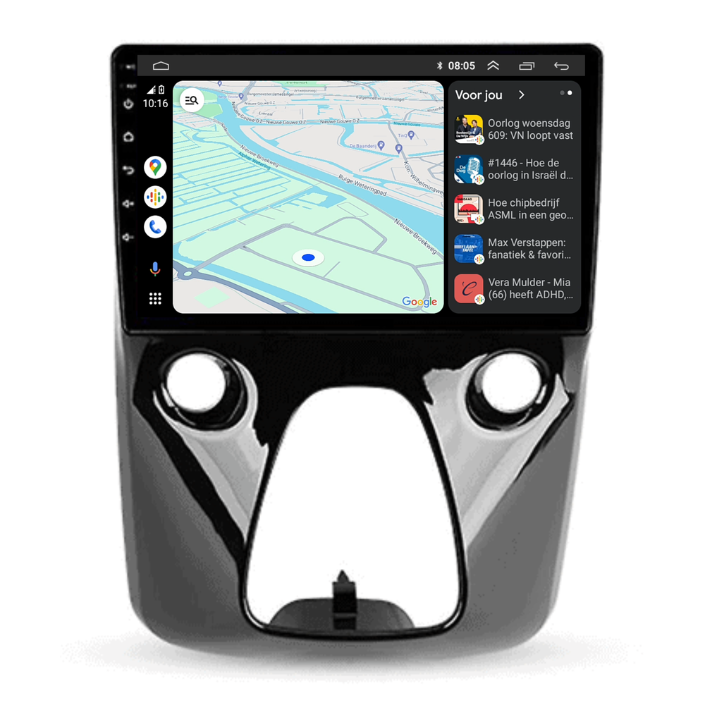 Peugeot 108 | 2014 t/m 2023 | Android 13 | Autoradio | 10 INCH | Met Frame | Carplay & Android Auto