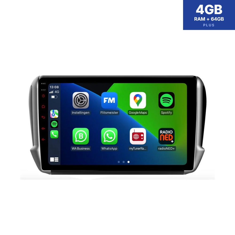 Peugeot 208 / 2008 CarPlay & Android Auto autoradio | 2012–2019 | Android 13 | Davilon