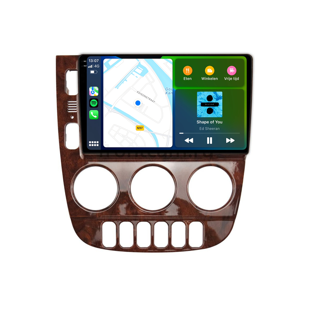 Mercedes ML W163 | Androide 13 | Radio de coche | 1999 a 2004 | Carplay y Android Auto | diseño de madera
