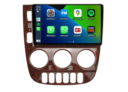 Mercedes ML W163 | Android 13 | Autoradio | 1999 t/m 2004 | Carplay & Android Auto | Hout-design