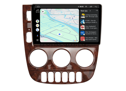 Mercedes ML W163 | Android 13 | Autoradio | 1999 t/m 2004 | Carplay & Android Auto | Hout-design