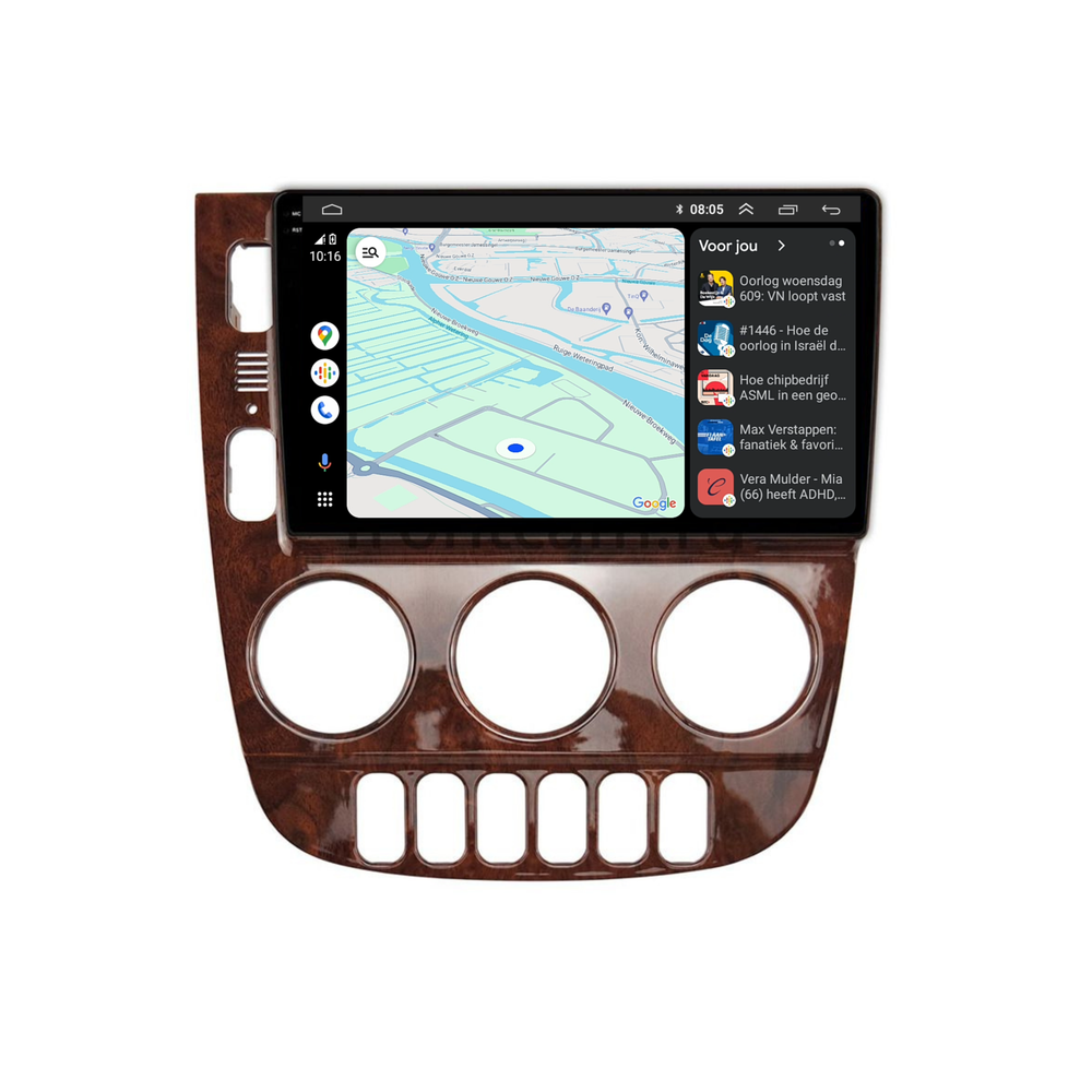 Mercedes ML W163 | Androide 13 | Radio de coche | 1999 a 2004 | Carplay y Android Auto | diseño de madera