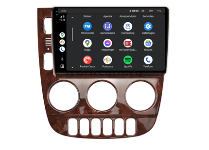 Mercedes ML W163 | Android 13 | Autoradio | 1999 t/m 2004 | Carplay & Android Auto | Hout-design