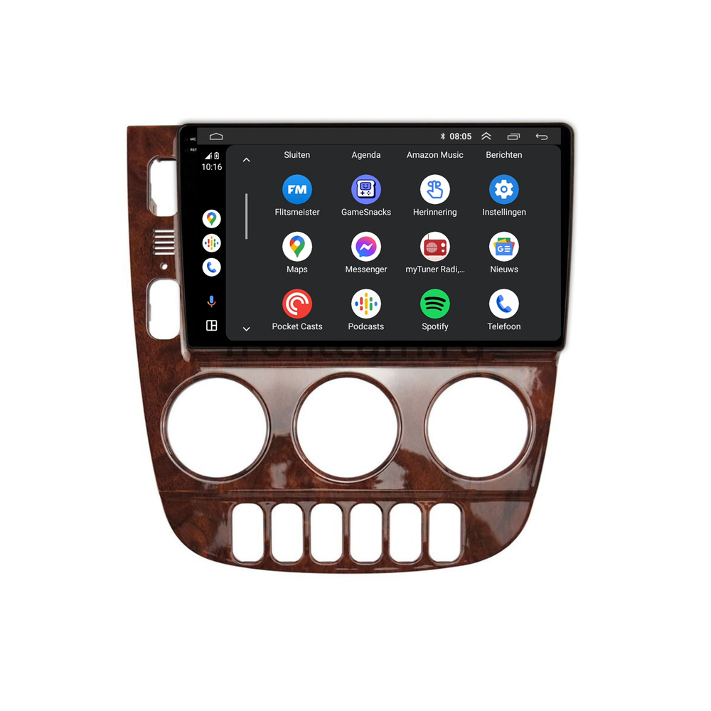 Mercedes ML W163 | Androide 13 | Radio de coche | 1999 a 2004 | Carplay y Android Auto | diseño de madera