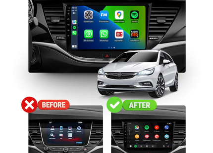 Opel Astra | Astra K | Astra Turbo | Android 13 | Autoradio | 2016 t/m 2021 | Carplay & Android Auto