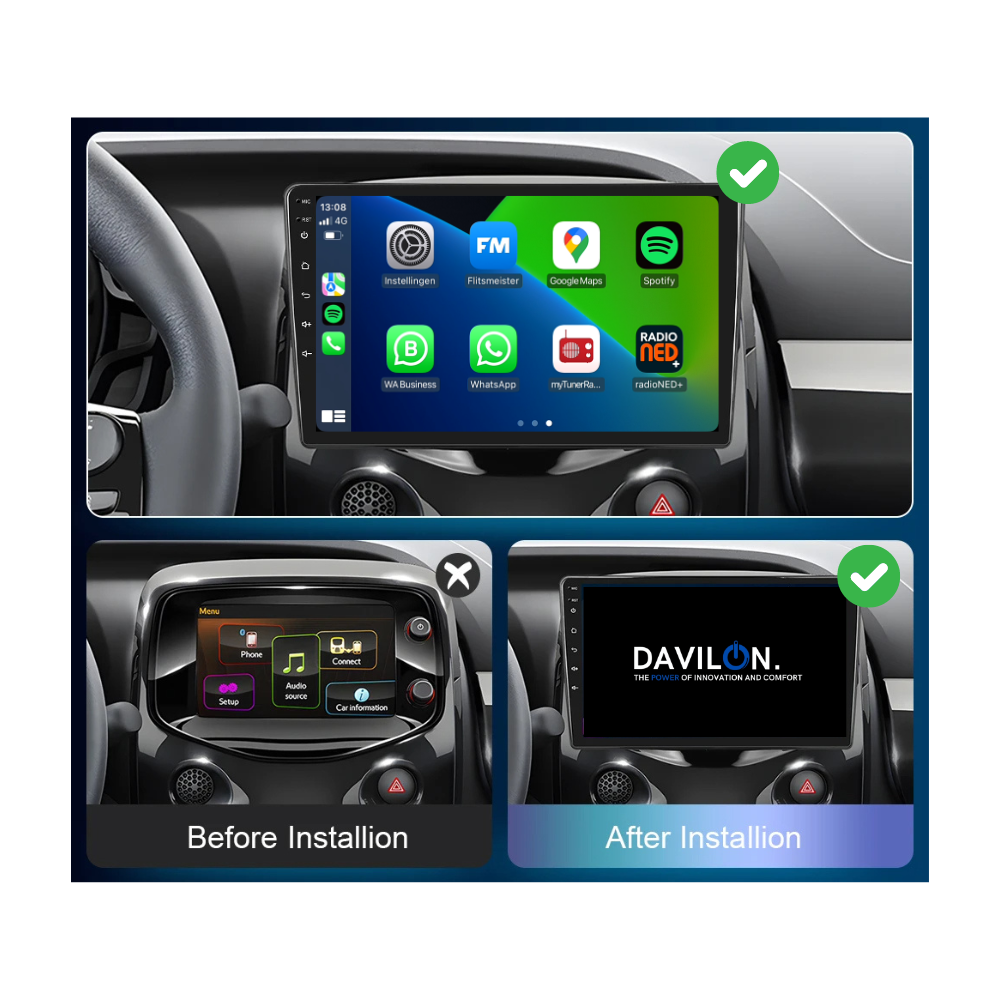 Citroën C1 | Android 13 | Autoradio | 2015 t/m 2021 | CarPlay & Android Auto