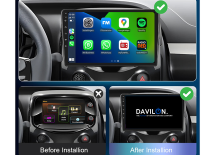 Peugeot 107 | Android 13 | Autoradio | 2015 t/m 2021 | CarPlay & Android Auto