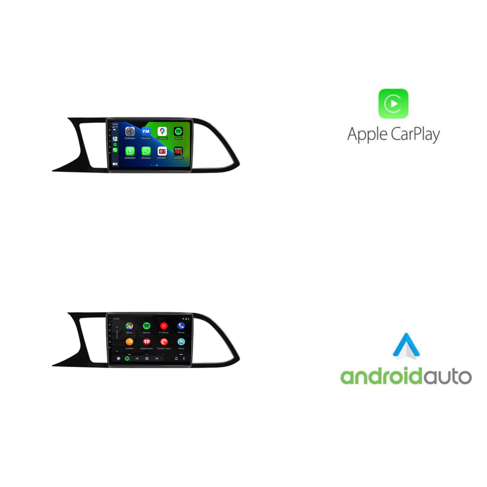 Seat León | Androide 13 | Radio de coche | 2013 a 2018 | CarPlay y Android Auto