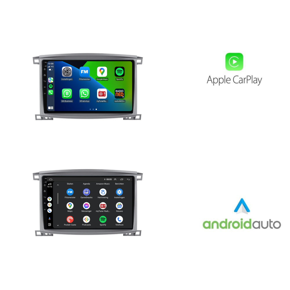 Toyota Land Cruiser LC100 | Android 13 | Autoradio | 2005 à 2007 | CarPlay & Android Auto