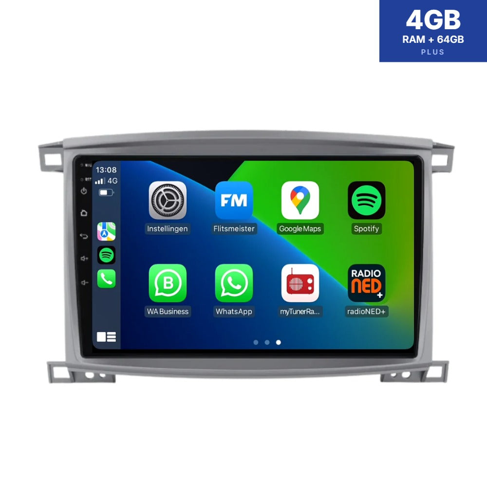 Toyota Land Cruiser LC100 | Android 13 | Car radio | 2005 to 2007 | CarPlay & Android Auto