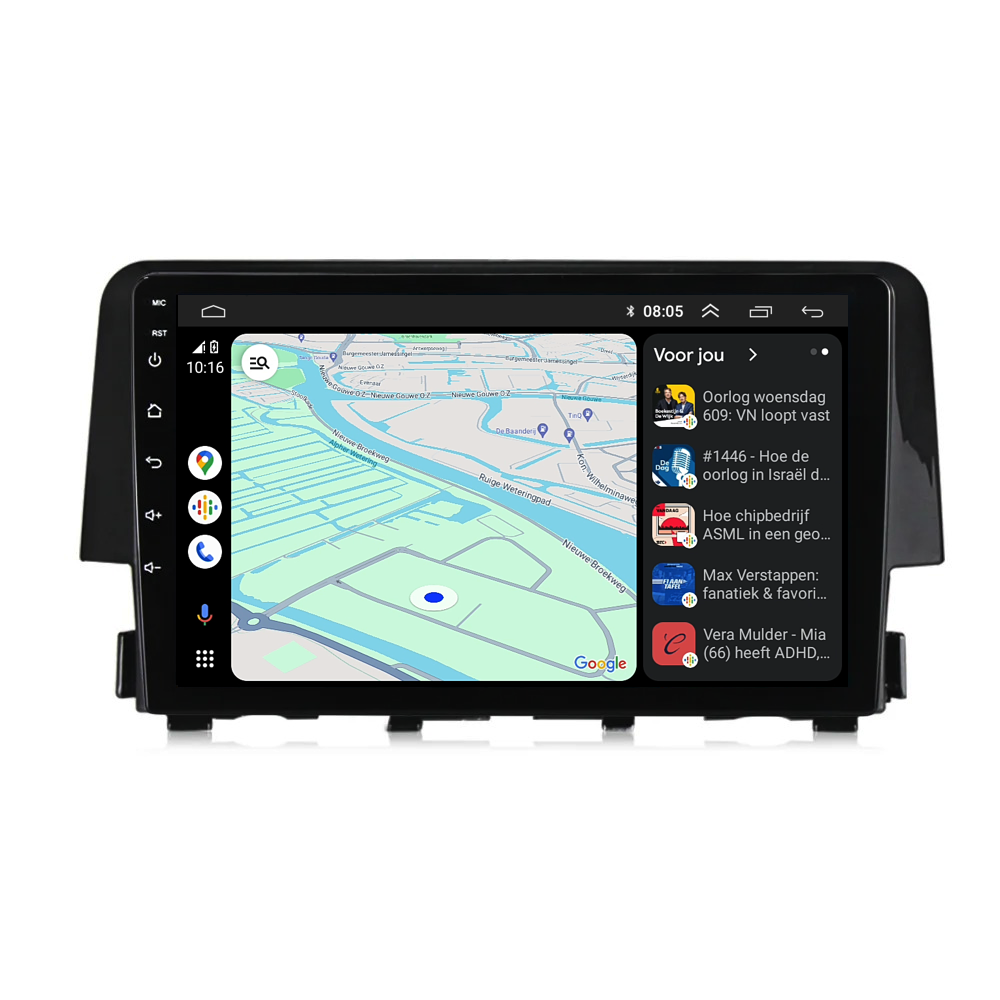 Honda Civic | Android 13 | Autoradio | 2016 t/m 2021 | CarPlay & Android Auto