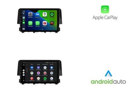 Honda Civic Android Autoradio | 2016 t/m 2021 | CarPlay
