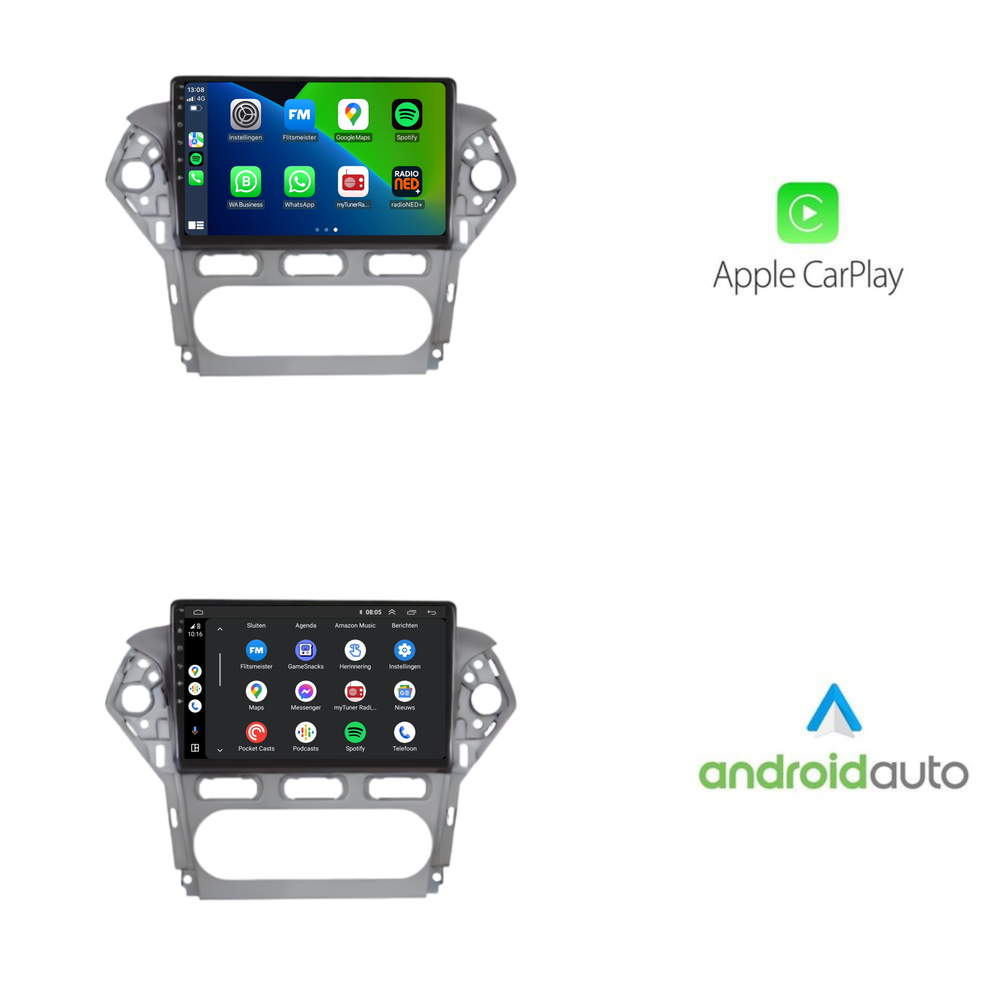 Davilon Ford Mondeo CarPlay Autoradio | 2007 t/m 2014 | Android 13 | Grijs