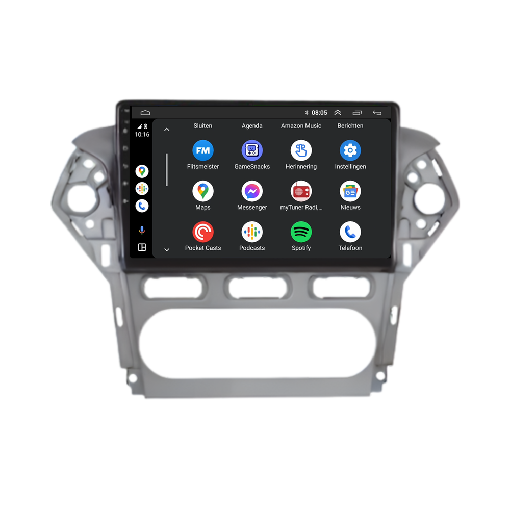 Davilon Ford Mondeo CarPlay Autoradio | 2007 t/m 2014 | Android 13 | Grijs