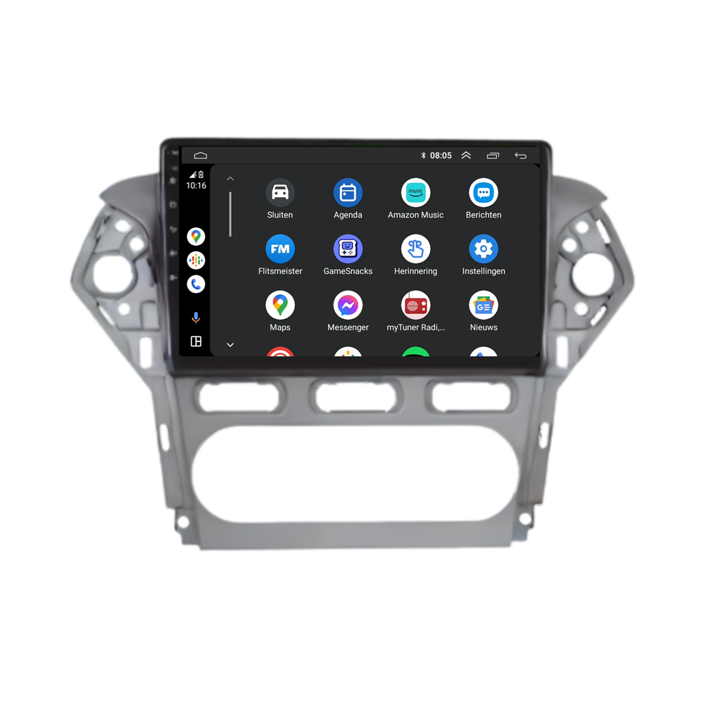 Davilon Ford Mondeo CarPlay Autoradio | 2007 t/m 2014 | Android 13 | Grijs