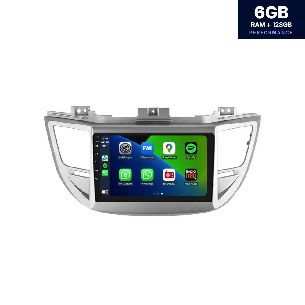Hyundai Tucson CarPlay & Android Auto autorradio | 2015–2018 | Android 13 | Davilon