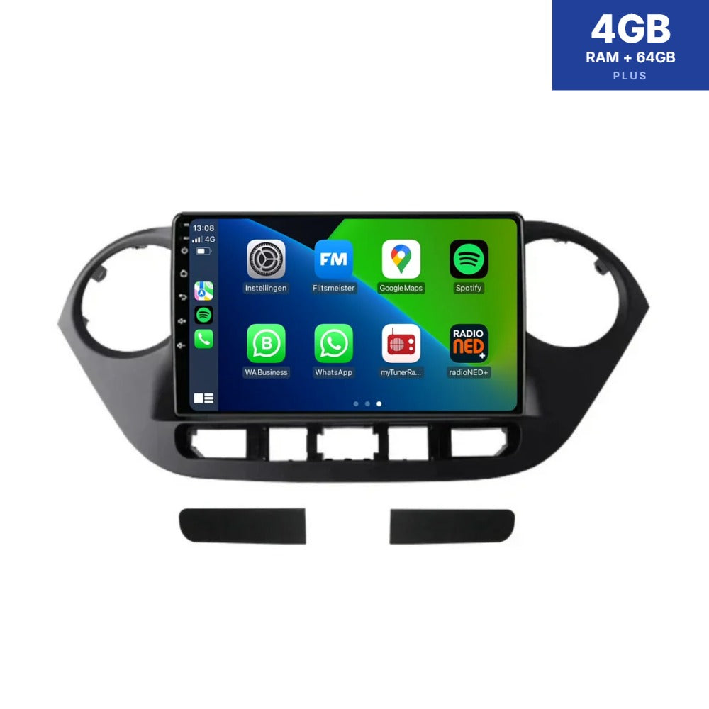 Hyundai i10 CarPlay y Android Auto autorradio | 2014–2017 | Android 13 | Davilon
