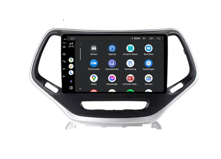 Jeep Cherokee Android 13 Autoradio | 2014 t/m 2018 | Carplay | Davilon
