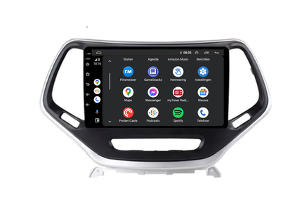 Jeep Cherokee Android 13 Autoradio | 2014 t/m 2018 | Carplay | Davilon