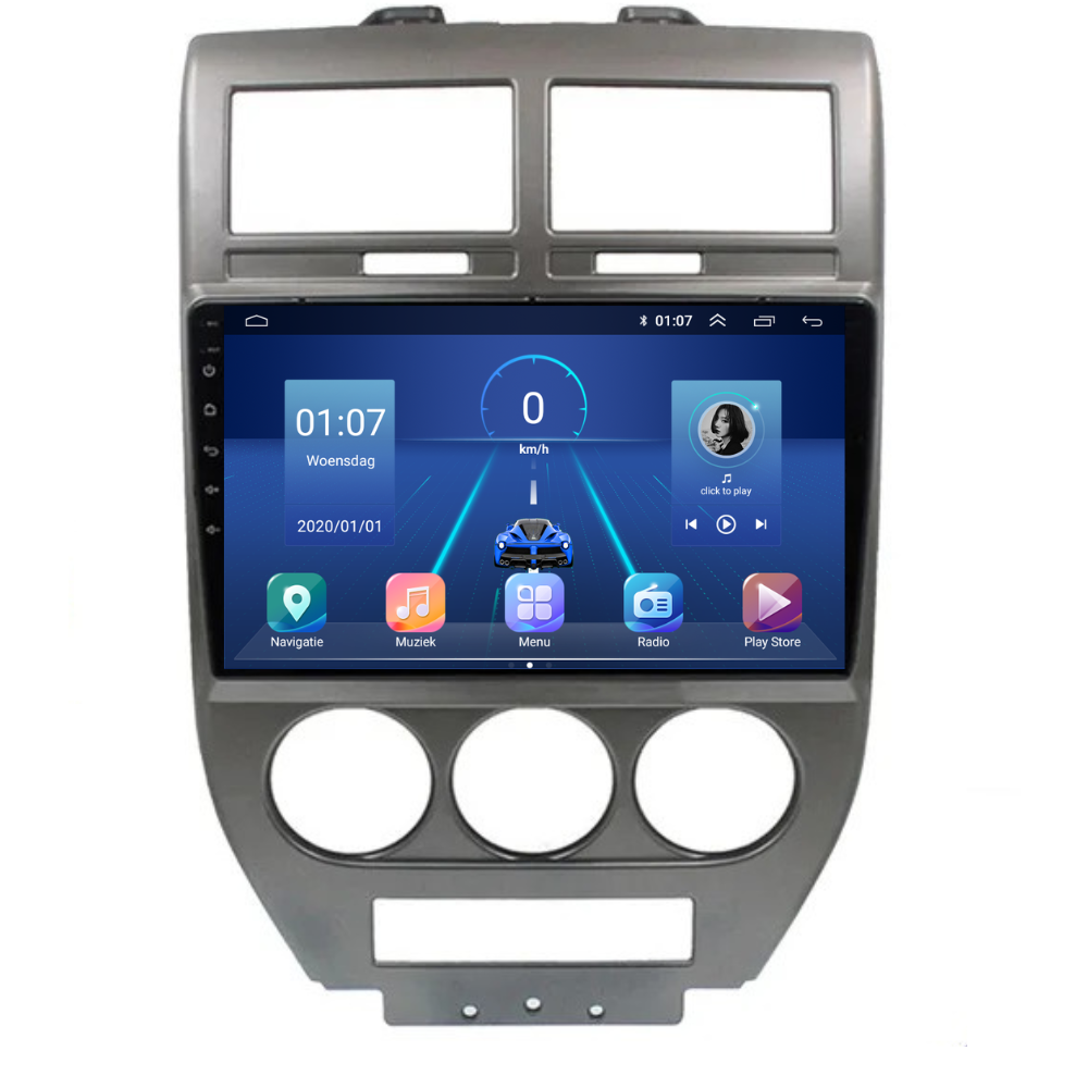 Jeep Compass | Android 13 | Autoradio | 2007 t/m 2009 | Carplay & Android Auto