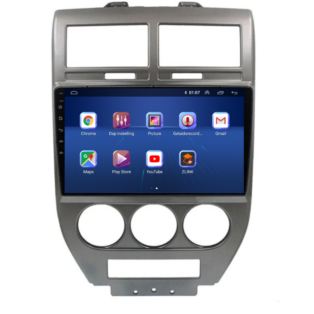 Jeep Compass | Android 13 | Autoradio | 2007 t/m 2009 | Carplay & Android Auto