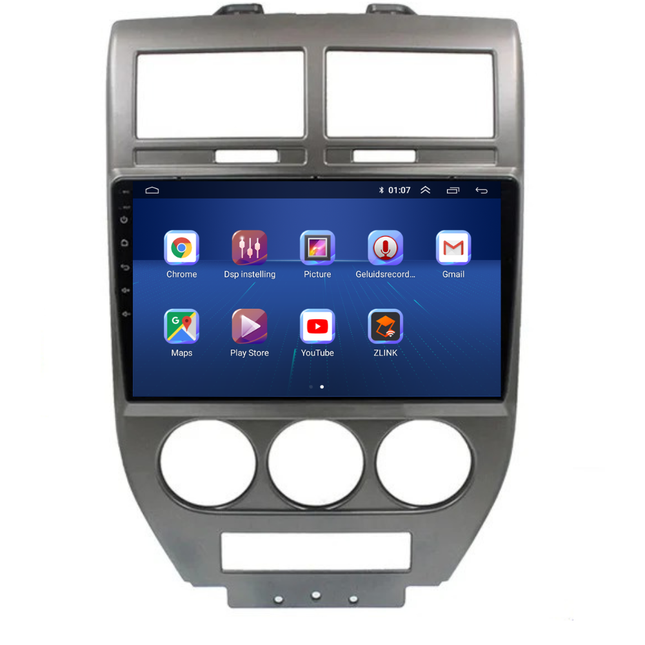 Jeep Compass | Android 13 | Autoradio | 2007 t/m 2009 | Carplay & Android Auto