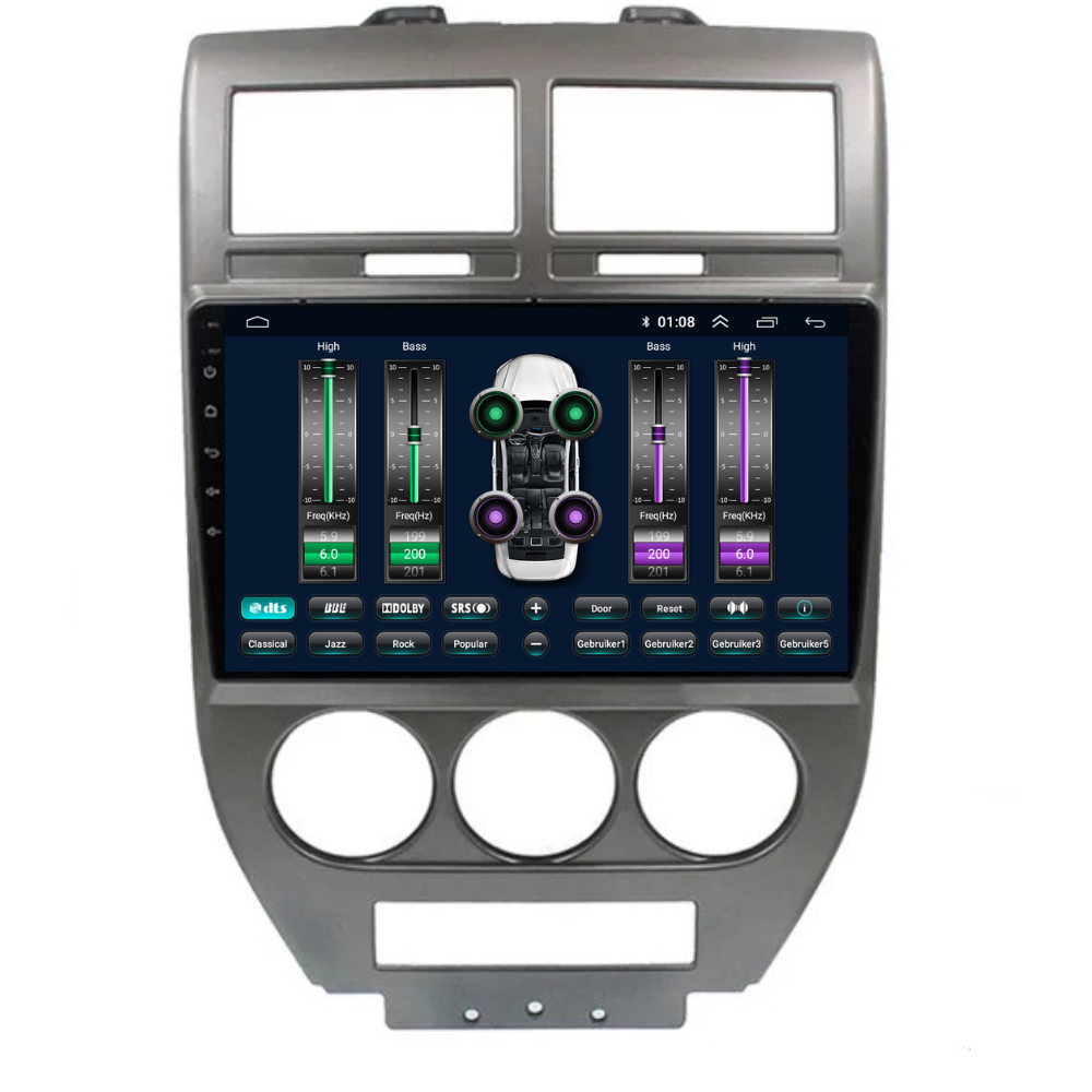 Jeep Compass | Android 13 | Autoradio | 2007 t/m 2009 | Carplay & Android Auto