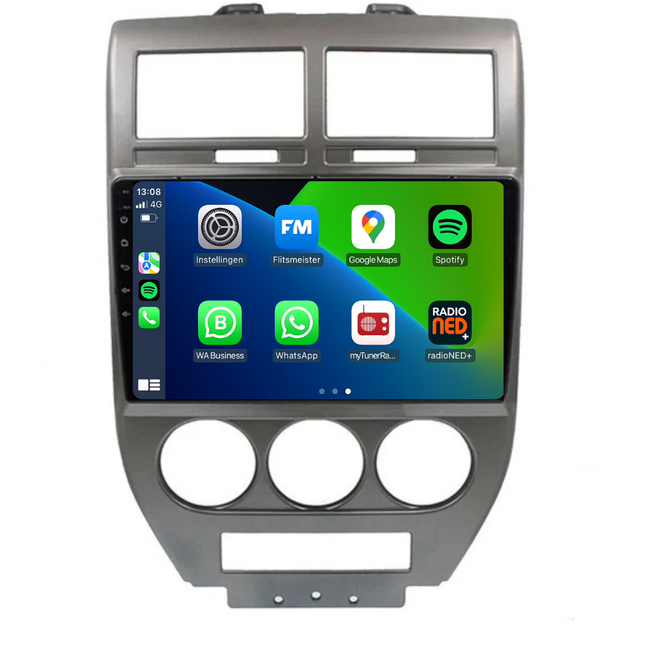 Jeep Compass | Android 13 | Autoradio | 2007 t/m 2009 | Carplay & Android Auto