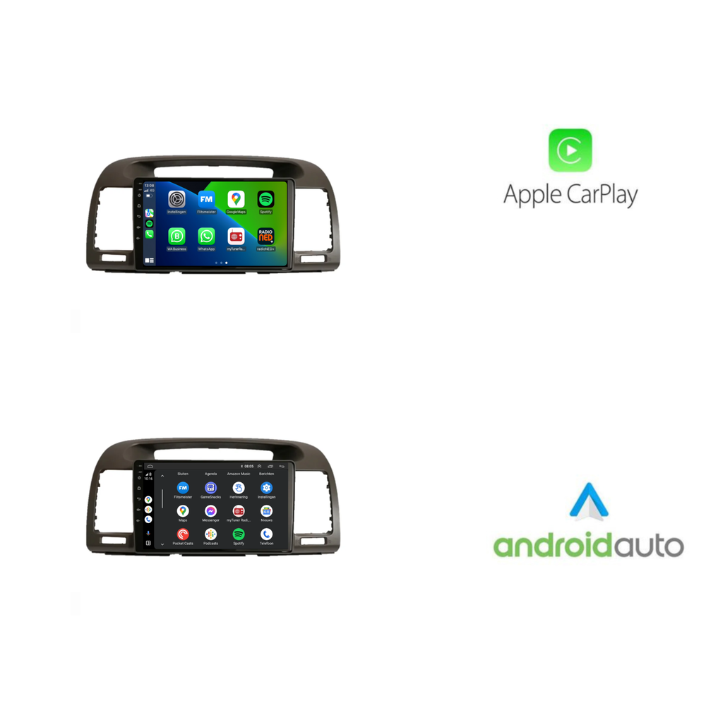 Toyota Camry | Androide 13 | Radio de coche | 2001 a 2007 | CarPlay y Android Auto