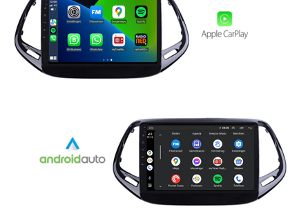 Jeep Compass | Android 13 | Autoradio | 2017 t/m 2020 | Carplay & Android Auto