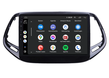Jeep Compass | Android 13 | Autoradio | 2017 t/m 2020 | Carplay & Android Auto