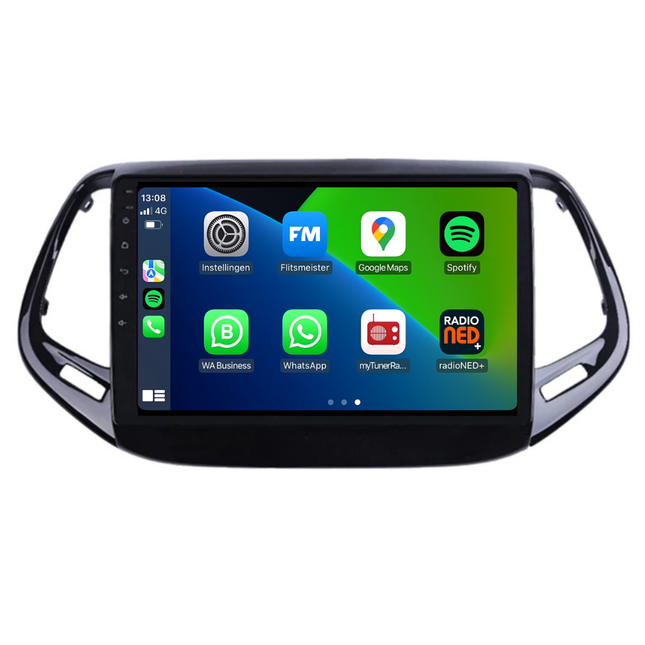 Jeep Compass | Android 13 | Autoradio | 2017 t/m 2020 | Carplay & Android Auto