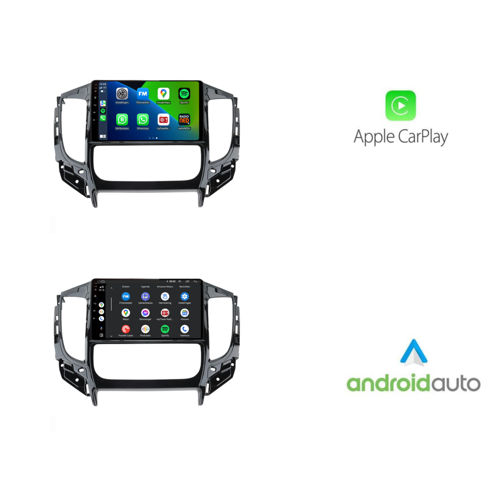 Mitsubishi Tritón | Androide 13 | Radio de coche | 2015 a 2022 | Carplay y Android Auto
