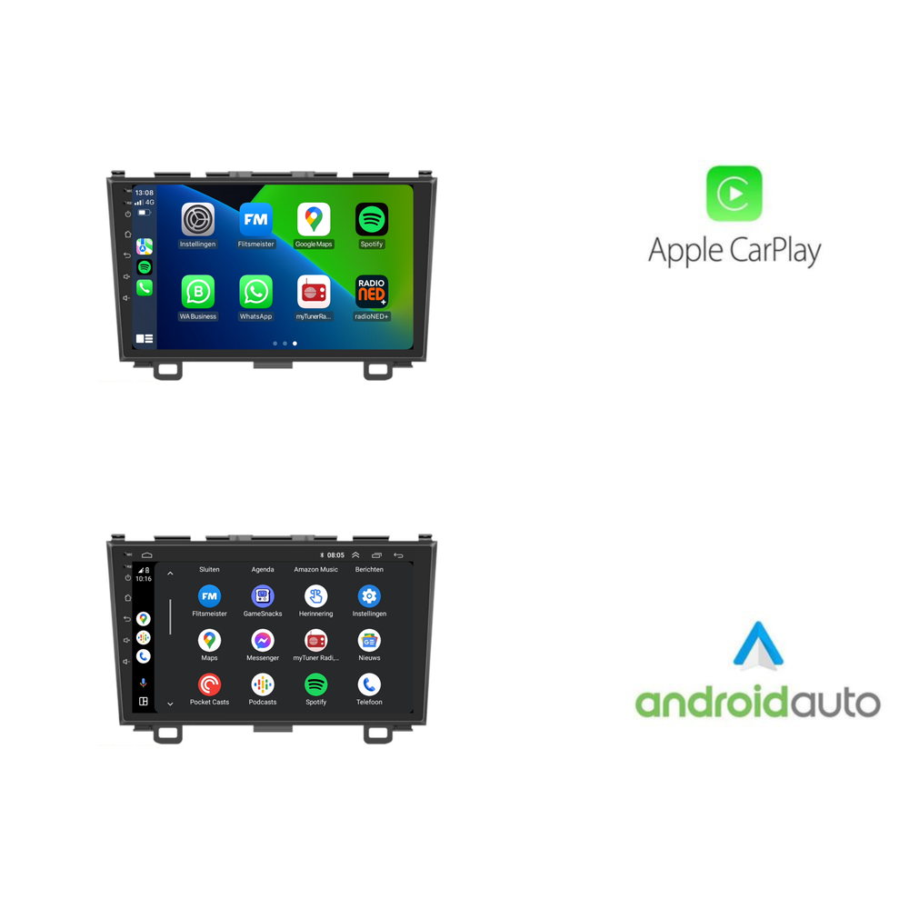Honda CR-V | Android 13 | Autoradio | 2007 t/m 2012 | CarPlay & Android Auto