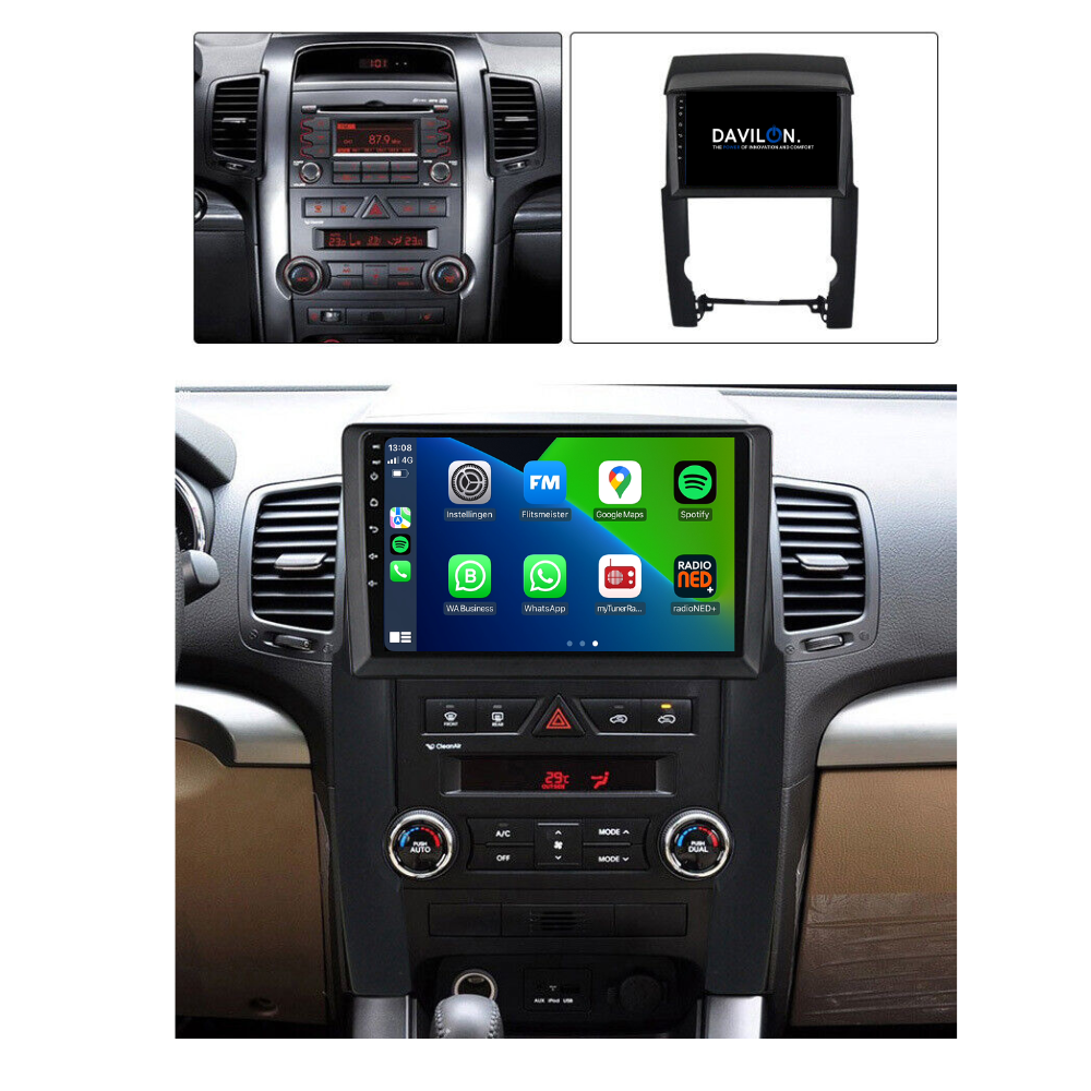 Kia Sorento | Androide 13 | Radio de coche | 2010 a 2012 | Carplay y Android Auto