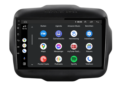 Jeep Renegade | Android 13 | Autoradio | 2014 t/m 2023 | Carplay & Android Auto