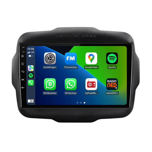 Jeep Renegade | Android 13 | Autoradio | 2014 t/m 2023 | Carplay & Android Auto
